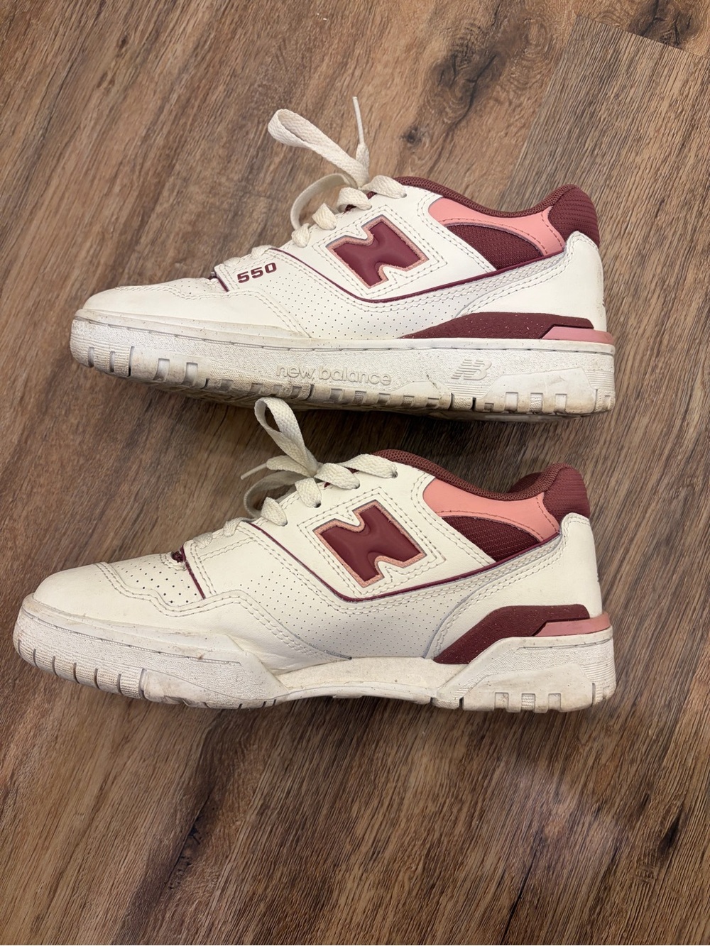 New Balance Women's White Sneakers with Pink & Mauve Accents - Picture 4 of 9